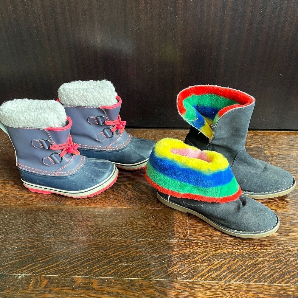 Mini Boden Girls Winter Boot Set (size 29, 35)